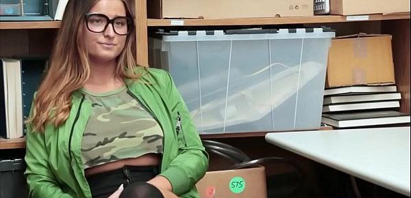  Geeky busty shoplifter chick gets punish fucked hard